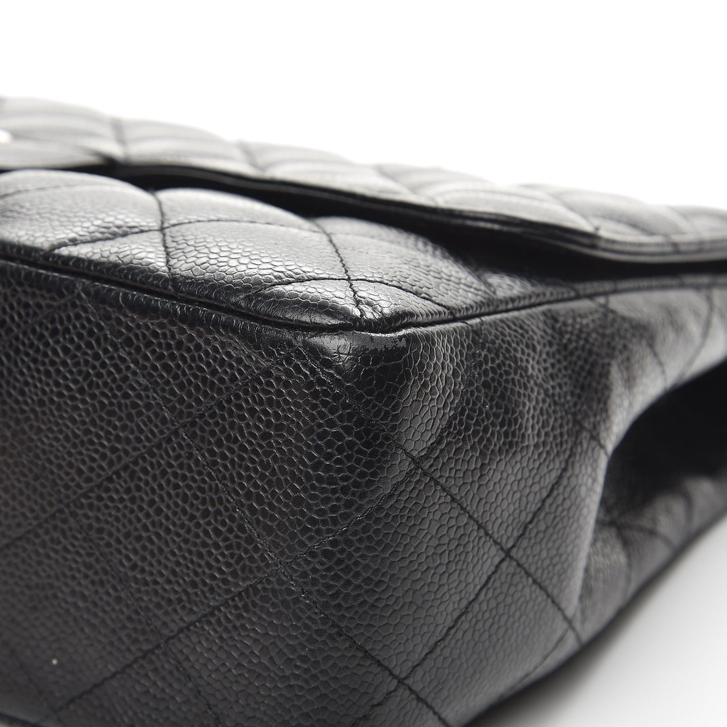 Caviar Quilted Jumbo Single Flap Black