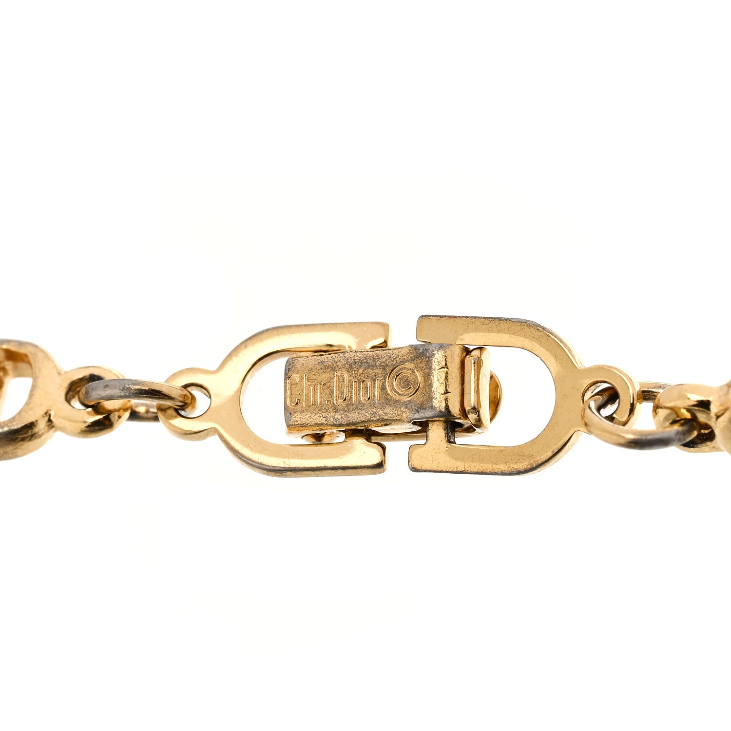 Christian Dior Metal CD Chain Bracelet Gold 4 of 4