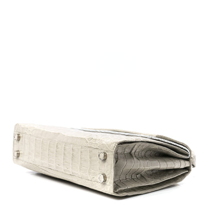 Nancy Gonzalez Lizard Crocodile Small Liza Top Handle Bag Beige 10 of 12