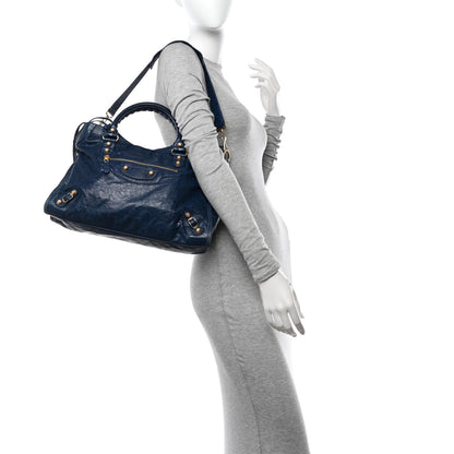 Balenciaga Agneau Giant 12 Gold Hardware City Bleu Mineral 2 of 11