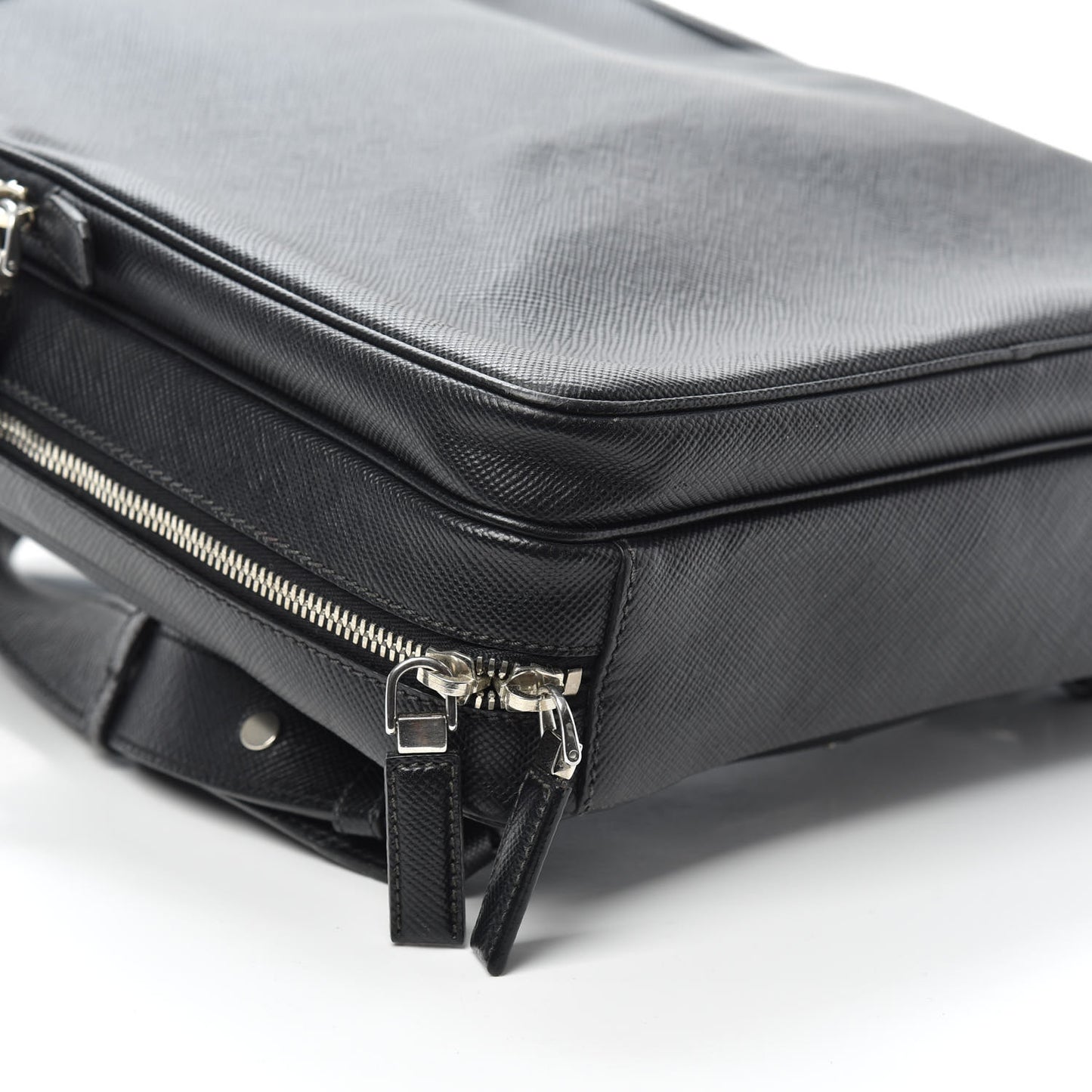 Saffiano Cuir Briefcase Backpack Black
