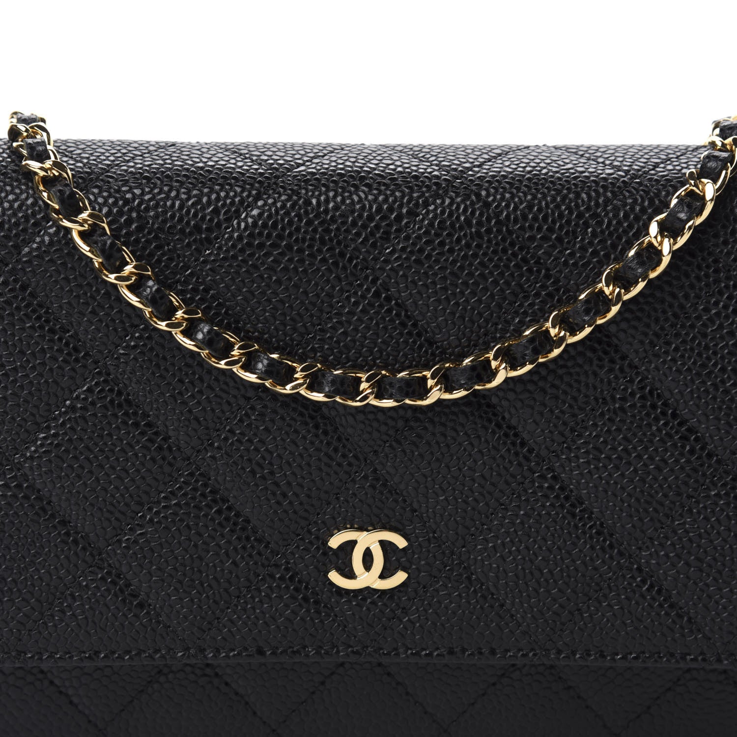 Chanel Caviar Quilted Wallet On Chain WOC Black 11 of 12