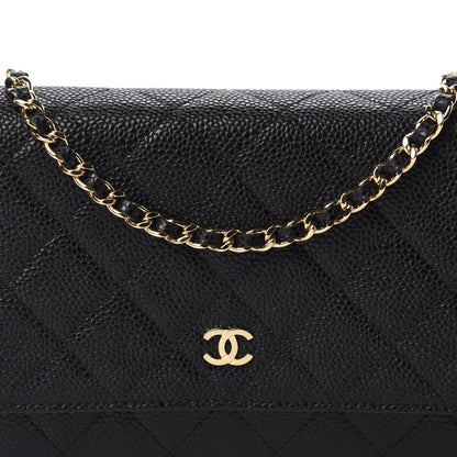 Chanel Caviar Quilted Wallet On Chain WOC Black 11 of 12