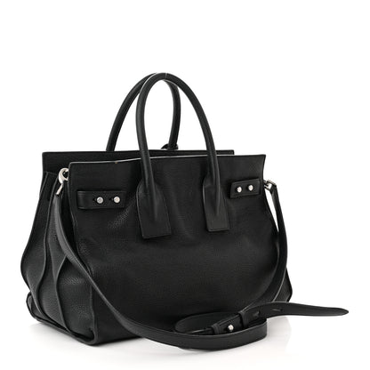 Saint Laurent Grained Calfskin Small Supple Sac De Jour Black 3 of 16