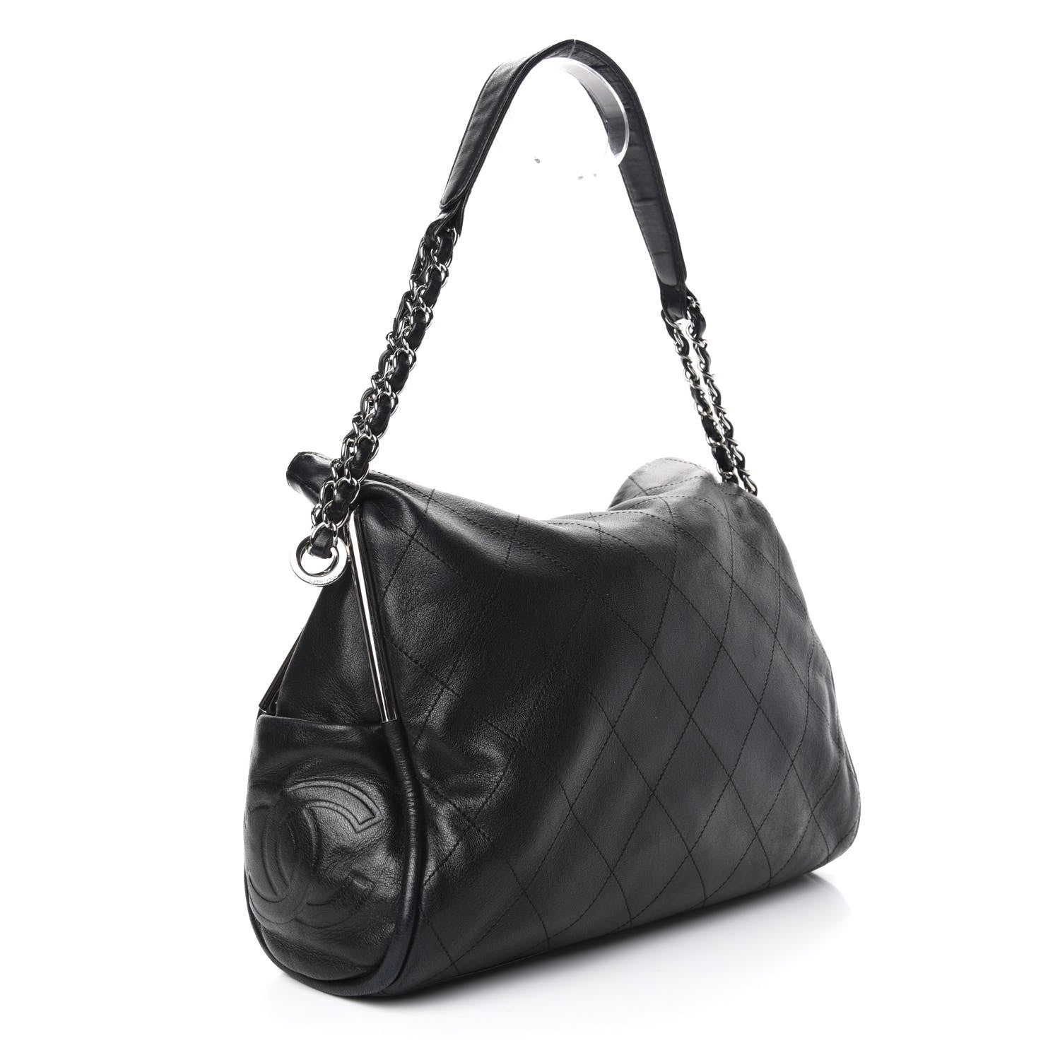 Chanel Lambskin Stitched Medium Ultimate Soft Tote Black 3 of 8