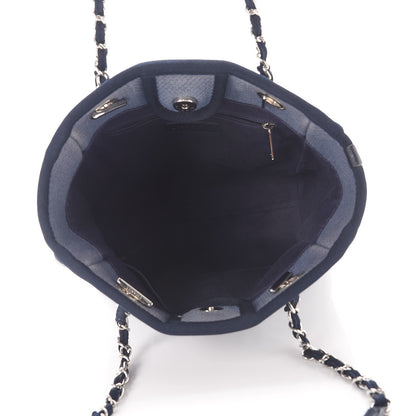 Chanel Canvas Mini Deauville Tote Denim Blue 5 of 9