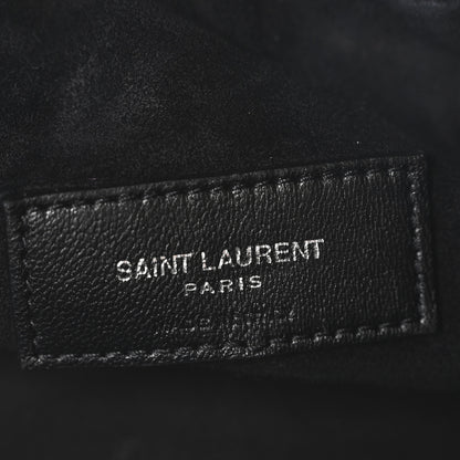 Saint Laurent Calfskin Pac Ruched Hobo Black 6 of 10