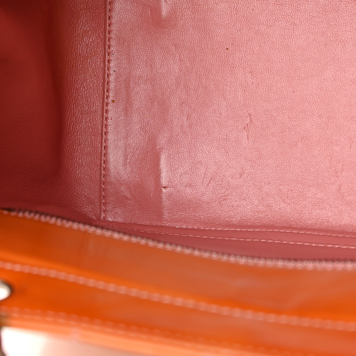 Chanel Patent Quilted Petit Timeless Shopping Tote PTT Orange 14 of 22