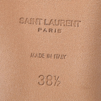 Saint Laurent Calfskin Tribute 05 Slide Sandals 38.5 Ambra 6 of 9