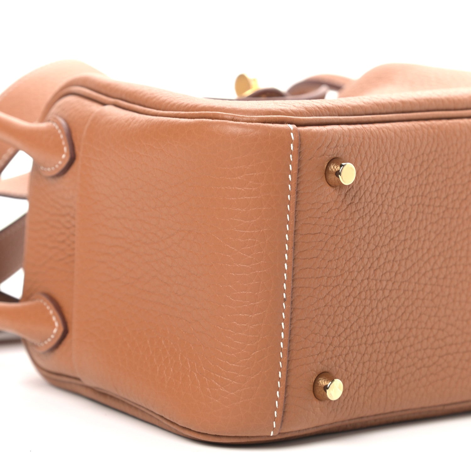 Hermes Taurillon Clemence Mini Lindy 20 Gold 8 of 10