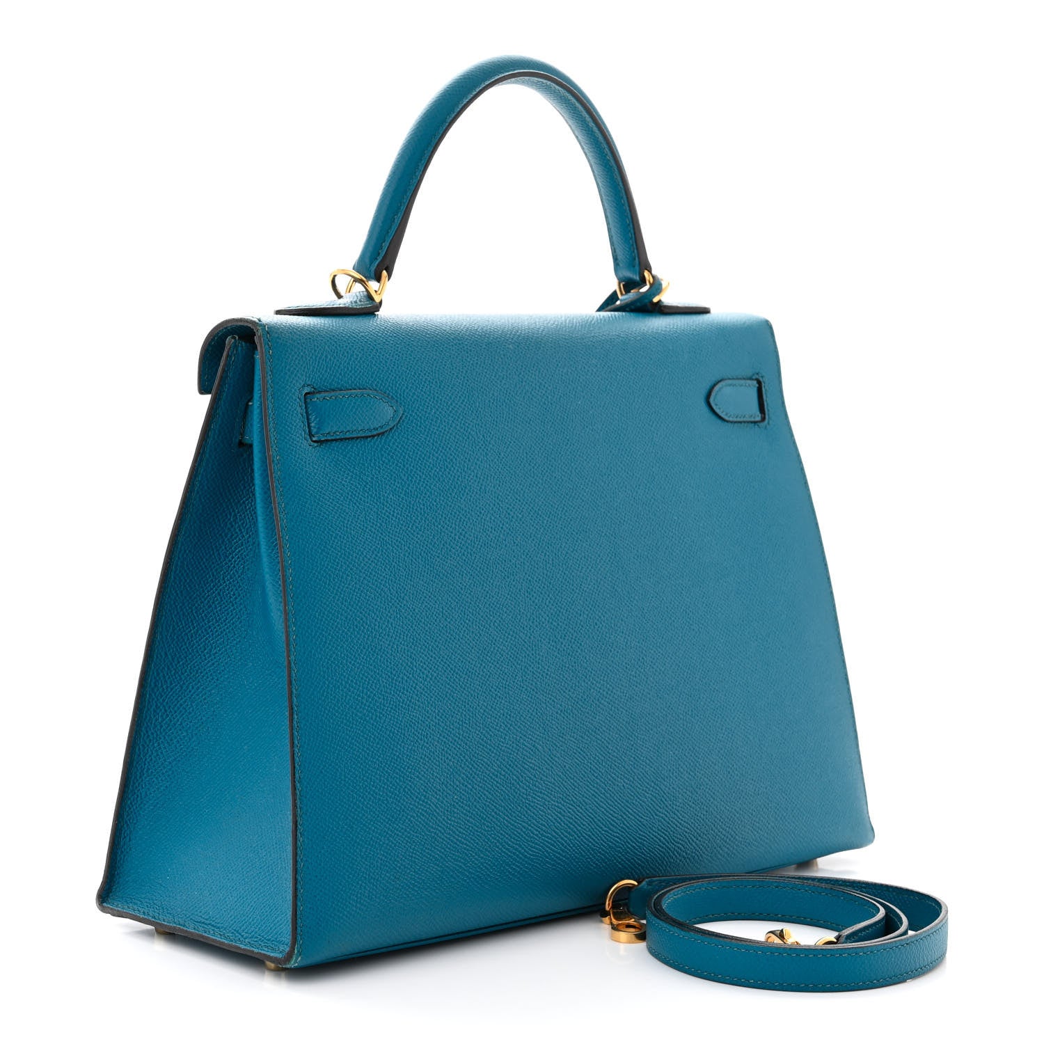 Hermes Epsom Kelly Sellier 32 Bleu Izmir 3 of 16