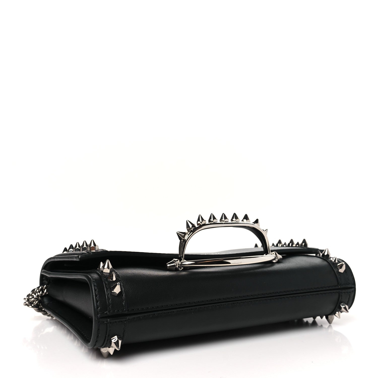 Alexander McQueen Calfskin Studded The Story Shoulder Bag Black 4 of 9