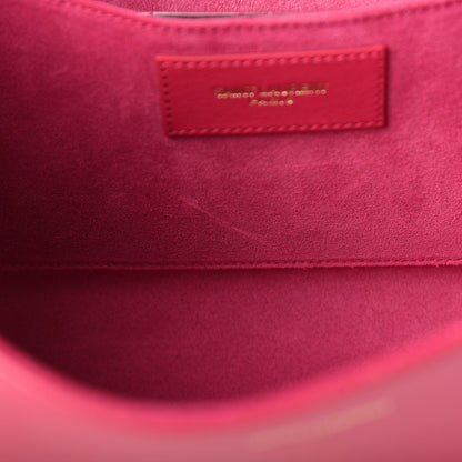 Saint Laurent Calfskin Classic Y Ligne Clutch Fuchsia 7 of 9
