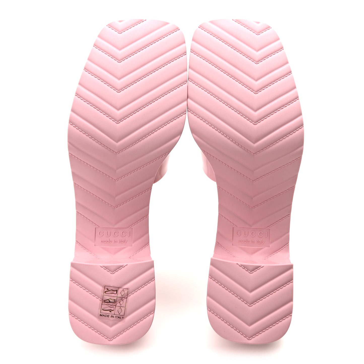 Rubber Gucci Logo Womens Platform 20/60mm Slide Sandals 37 Wild Rose