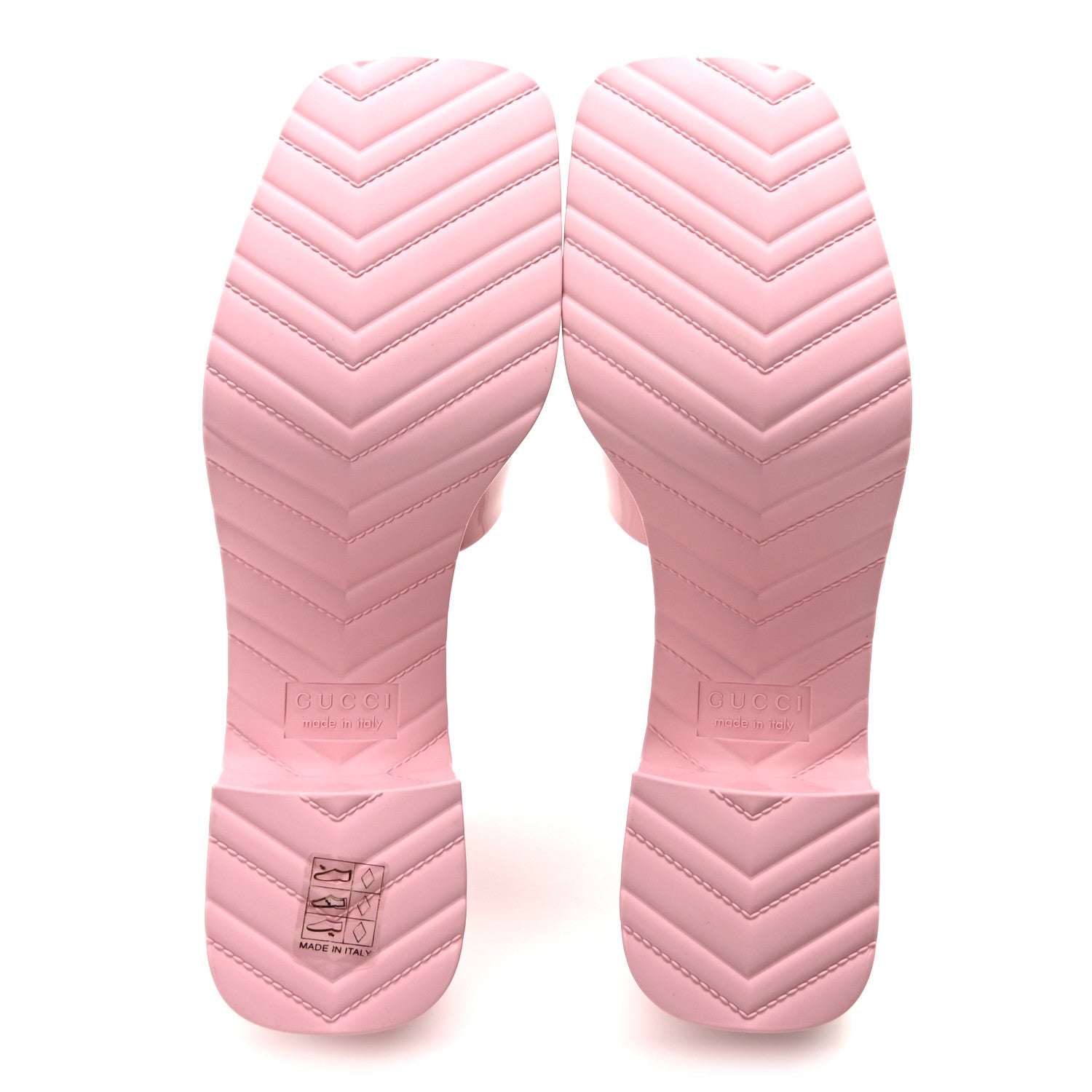 Gucci Rubber Gucci Logo Womens Platform 20/60mm Slide Sandals 37 Wild Rose 6 of 9