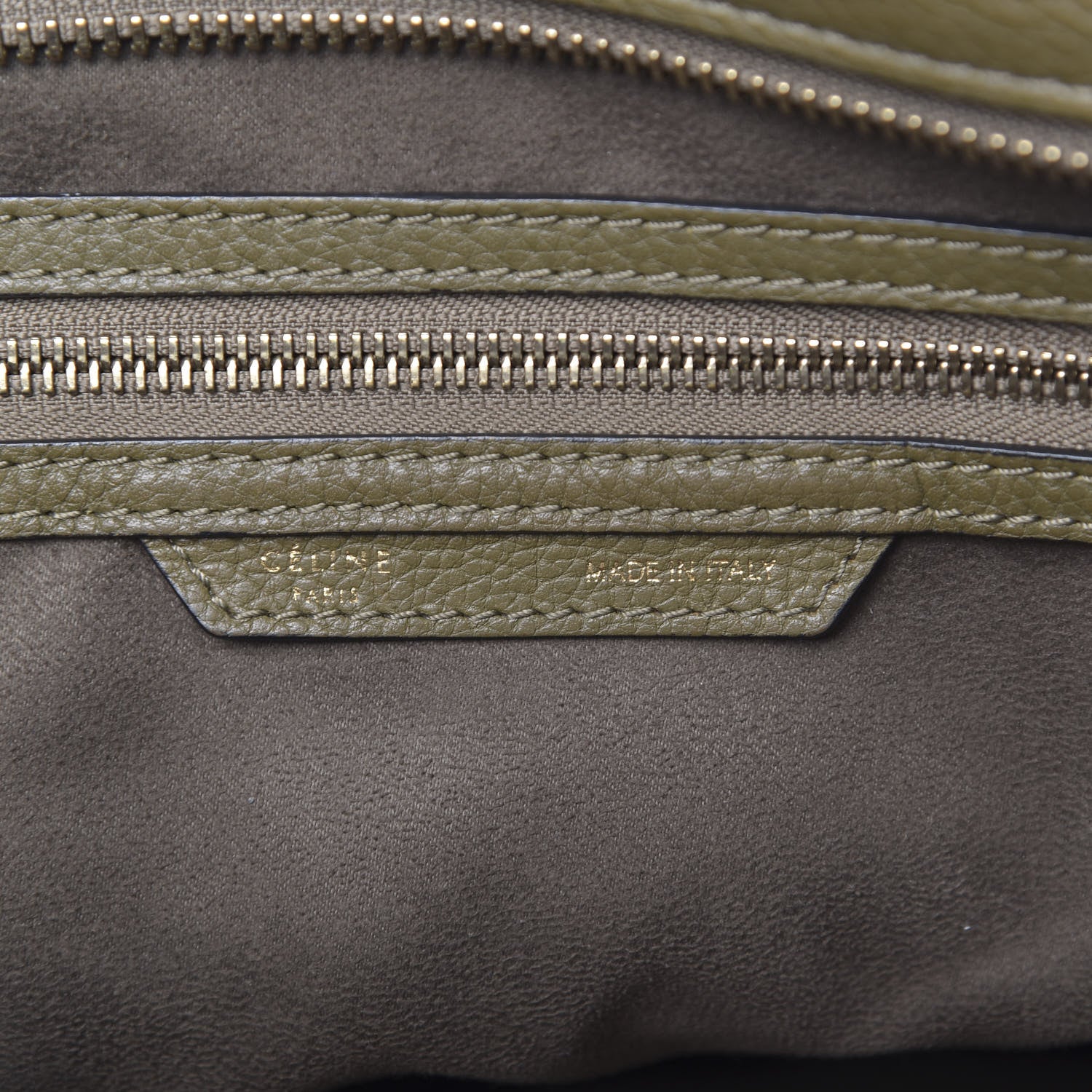Celine Drummed Calfskin Mini Luggage Jungle 6 of 18