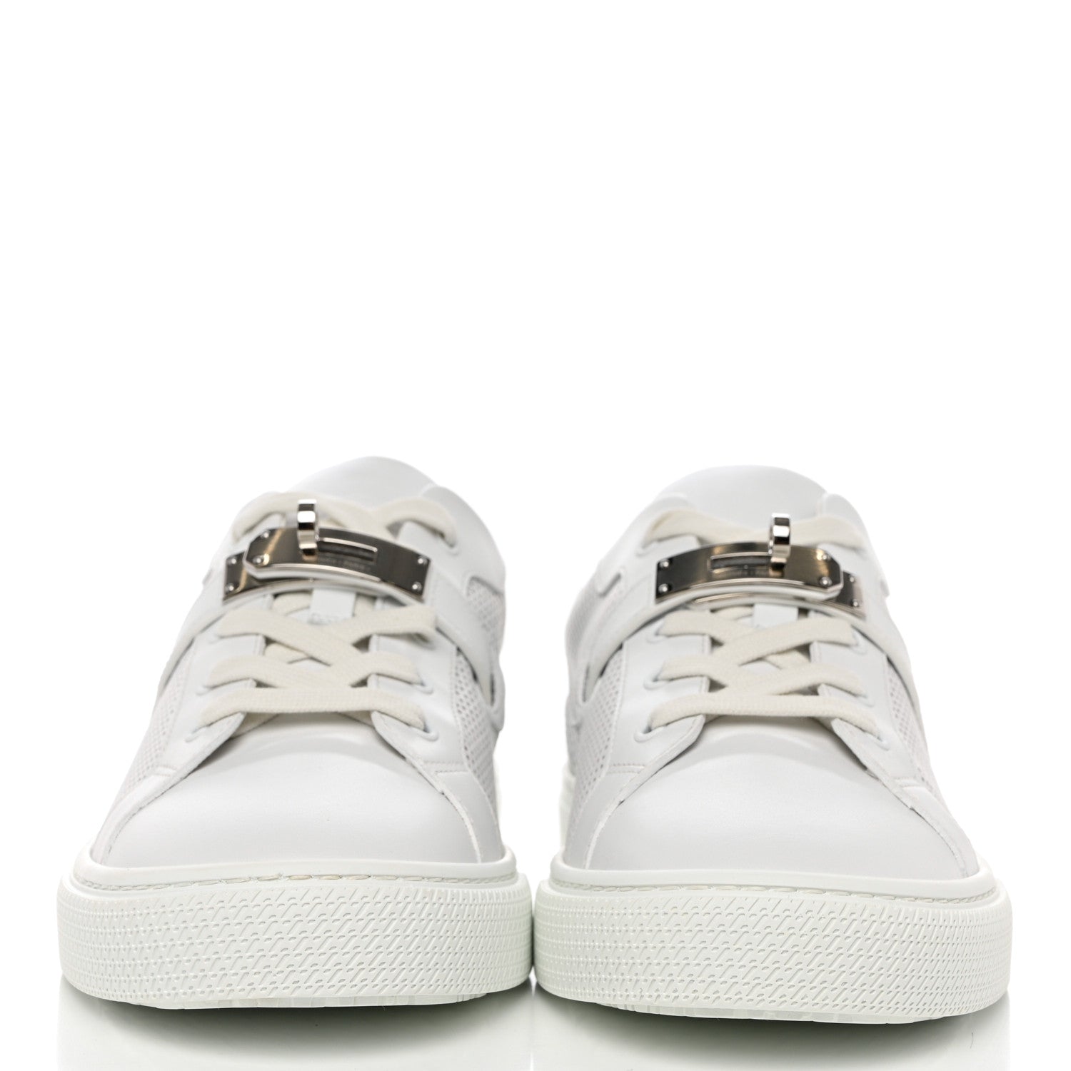 Hermes Calfskin Perforated Day Sneakers 41.5 White 2 of 9