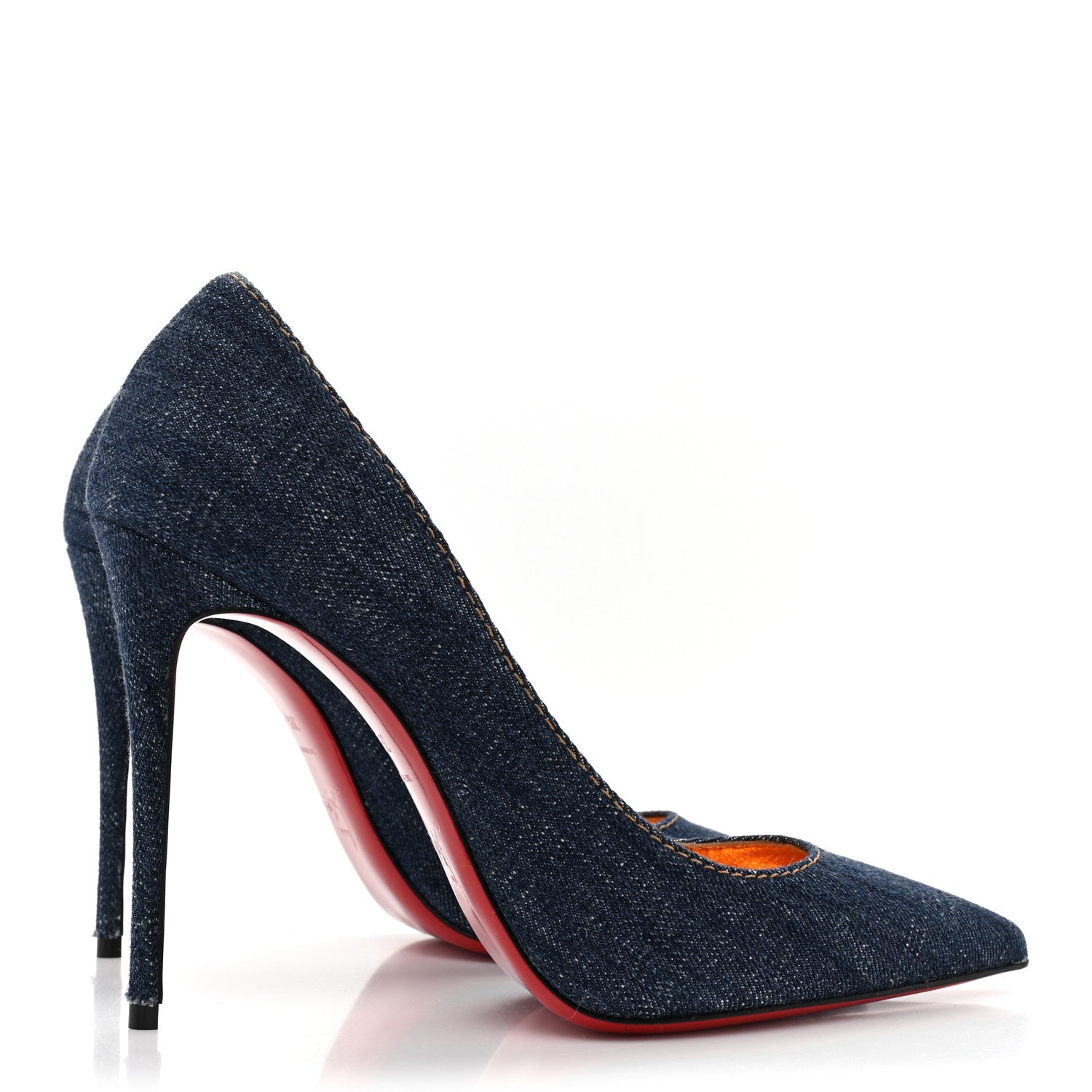 Christian Louboutin Denim Jazz Calf So Kate 120 Pumps 39.5 Blue 4 of 10