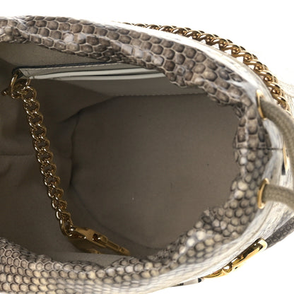 Gucci Snakeskin Mini Zumi Bucket Bag Grey 4 of 7