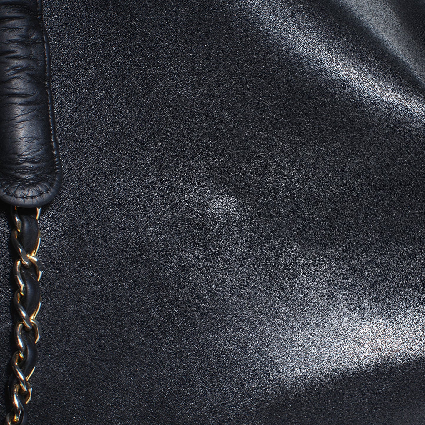 Lambskin Shopping Tote Black