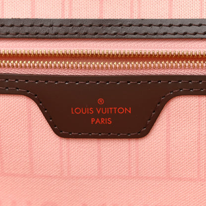 Louis Vuitton Damier Ebene Neo Neverfull MM Rose Ballerine 6 of 12