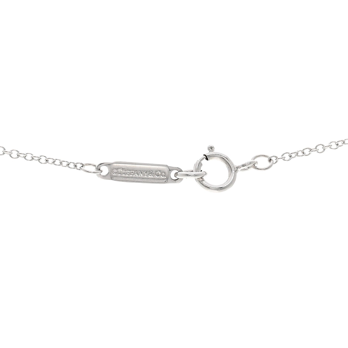 18K White Gold Diamond Mini Metro Anchor Pendant Necklace