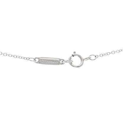 Tiffany 18K White Gold Diamond Mini Metro Anchor Pendant Necklace 4 of 4