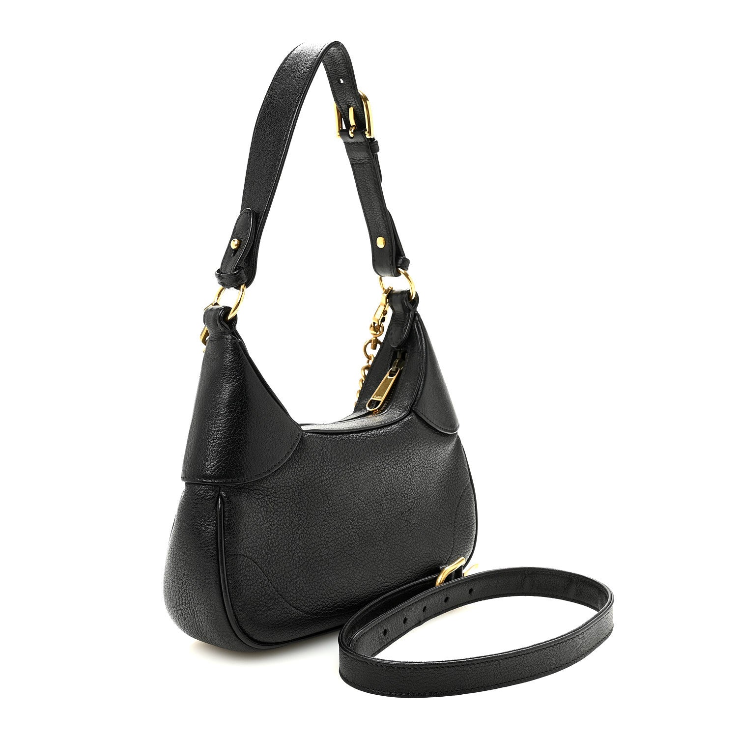 Gucci Goatskin Small Aphrodite Shoulder Bag Black 2 of 9