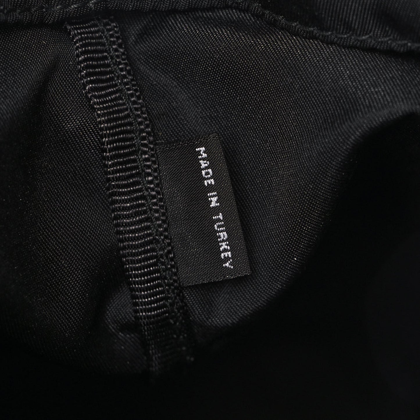 Saffiano Tessuto Nylon Vela Bucket Wristlet Black