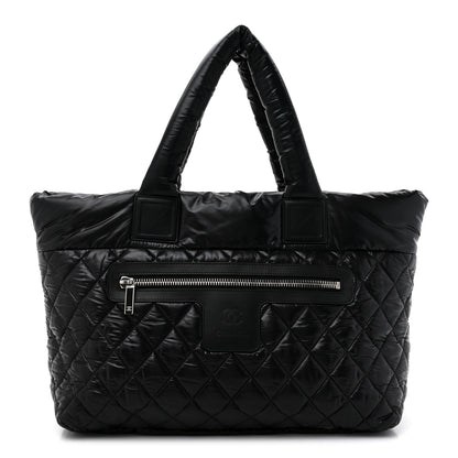 Chanel Nylon Quilted Large Coco Cocoon Tote Black 1 of 10