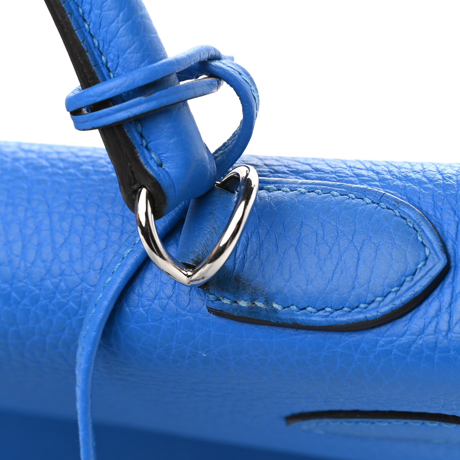 Hermes Taurillon Clemence Kelly Retourne 32 Bleu Hydra 11 of 14