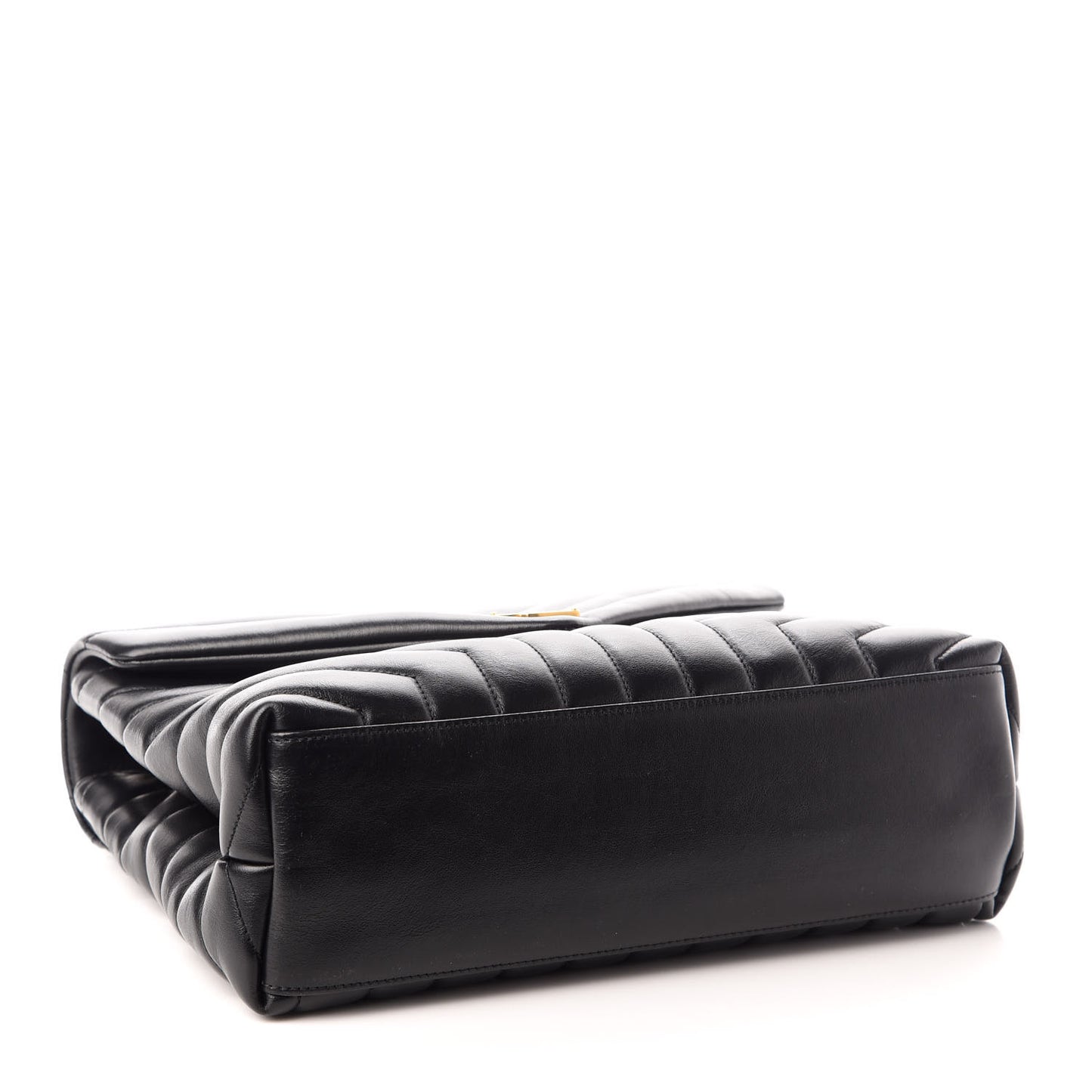 Calfskin Y Quilted Monogram Medium Loulou Chain Satchel Black