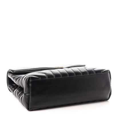 Saint Laurent Calfskin Y Quilted Monogram Medium Loulou Chain Satchel Black 4 of 9