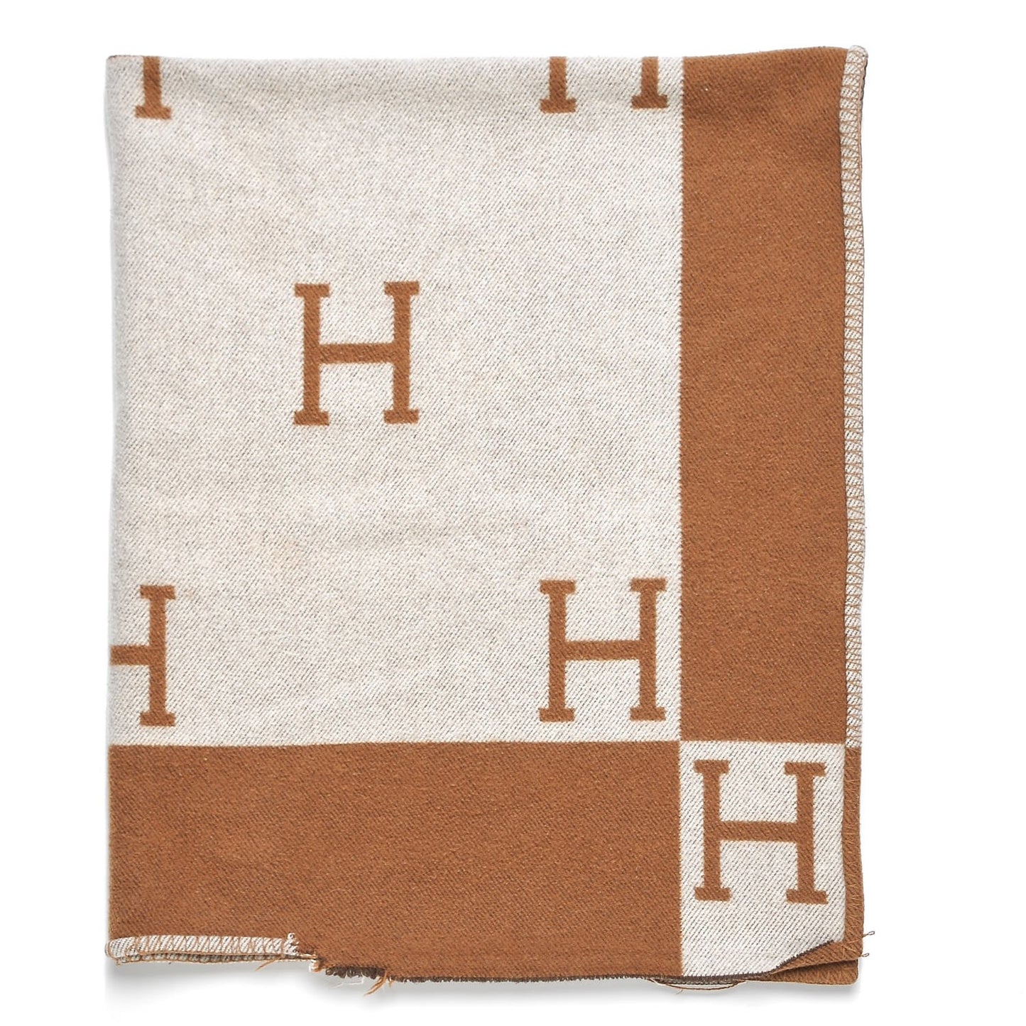 Wool Cashmere New Classic Avalon Blanket Ecru Camel
