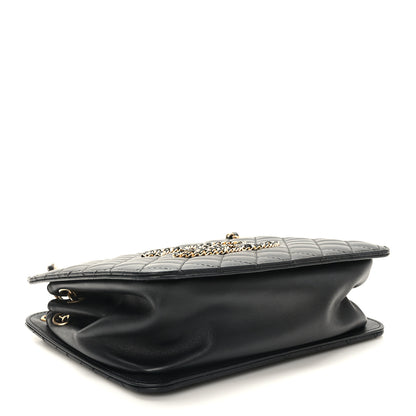 Chanel Calfskin Quilted CC Chain Accordion Tote Black 3 of 8