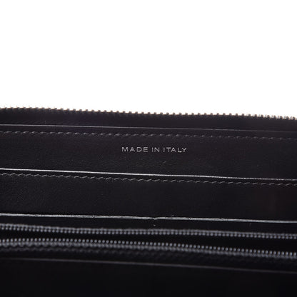 Chanel Lambskin Camellia Embossed Large Zip Around Gusset Wallet Black 7 of 14