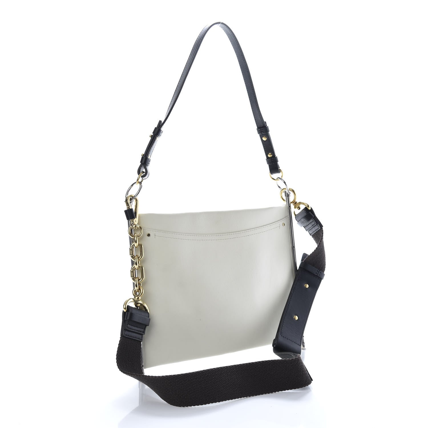 Chloe Smooth Calfskin Medium Roy Clutch Natural White 3 of 10