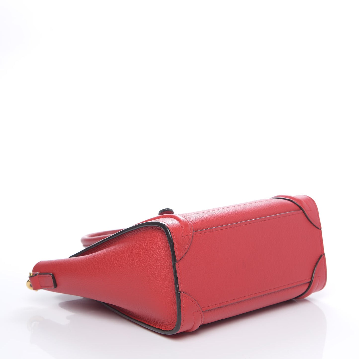 Drummed Calfskin Nano Luggage Red