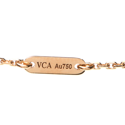 Van Cleef & Arpels 18K Rose Gold Carnelian Sweet Alhambra Pendant Necklace 5 of 7