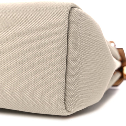 Hermes Military Toile Vache Hunter Herbag Zip Retourne 31 PM Beton Naturel 10 of 11