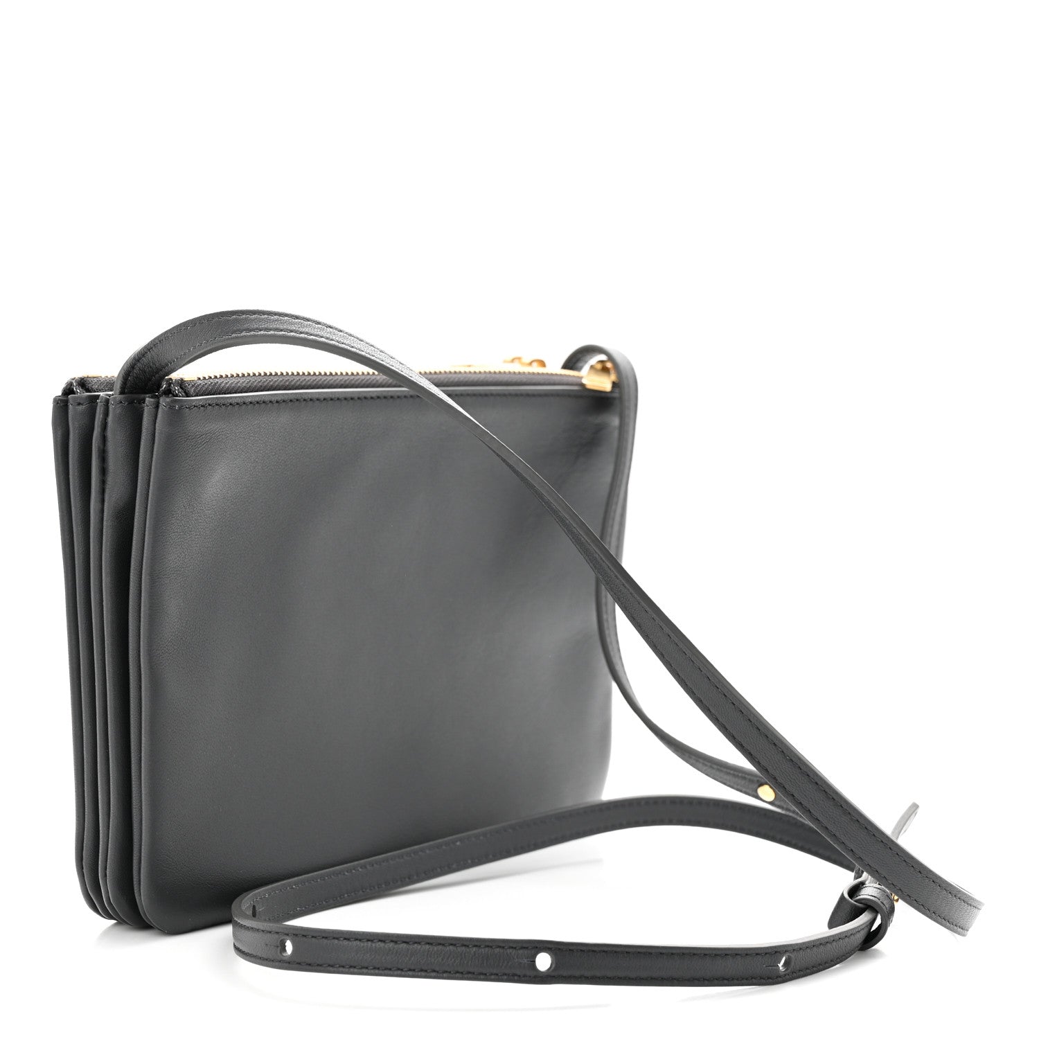 Celine Lambskin Small Trio Crossbody Bag Medium Grey 3 of 11