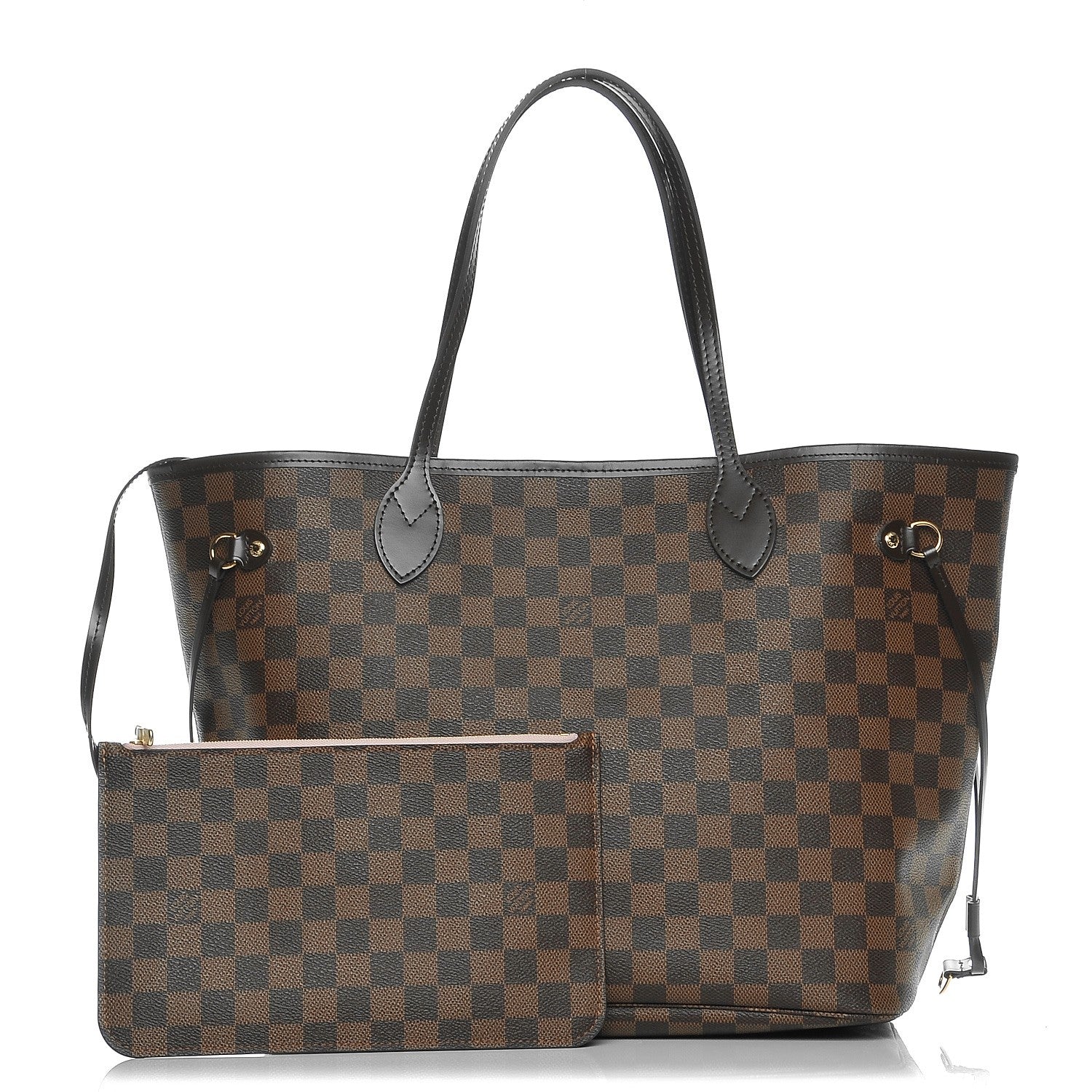 Louis Vuitton Damier Ebene Neo Neverfull MM Rose Ballerine 1 of 10