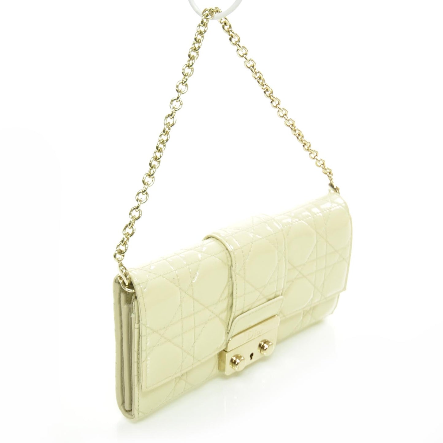 Patent Cannage Shoulder Bag