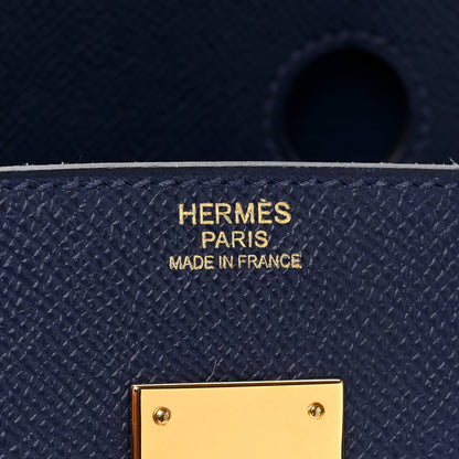 Hermes Epsom Birkin 30 Bleu Saphir 6 of 17