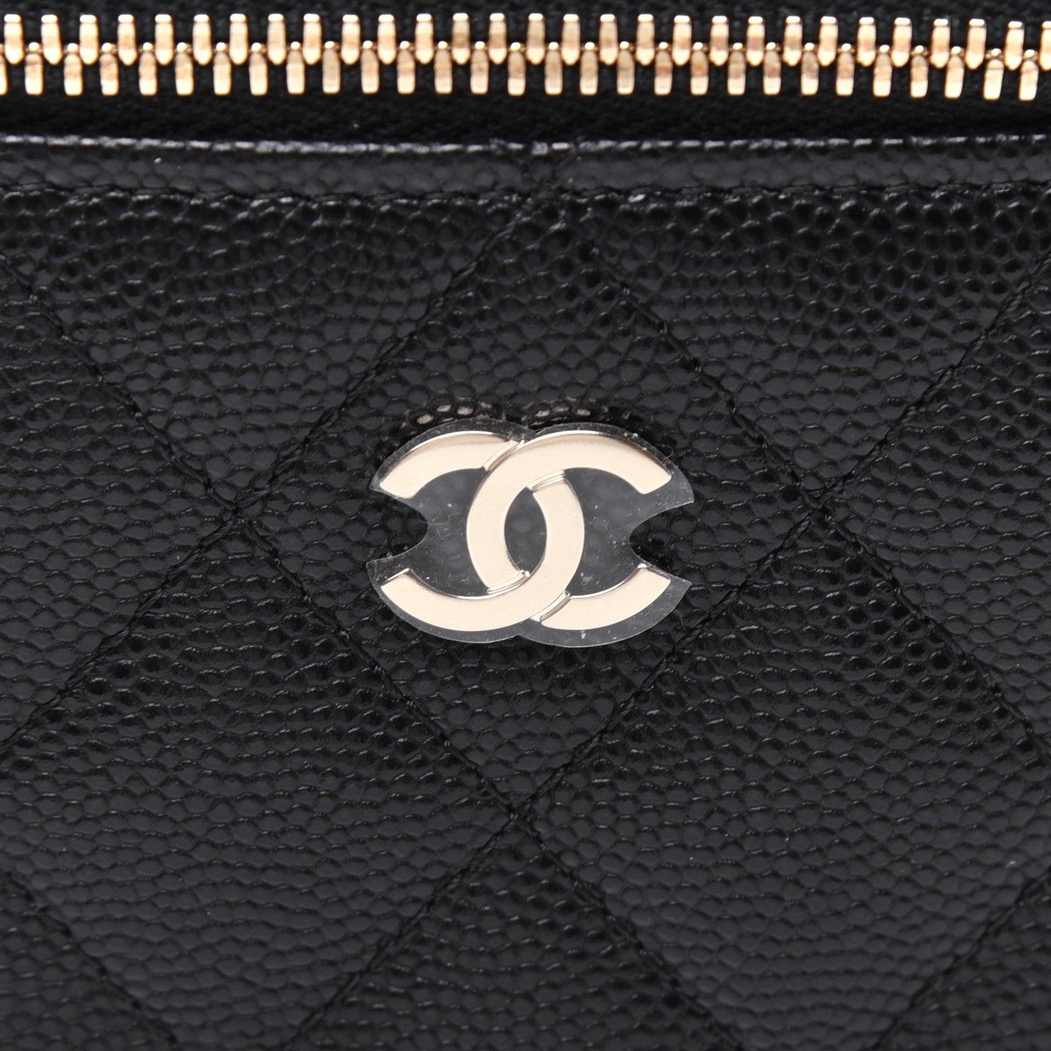 Chanel Caviar Quilted Mini Vanity Case With Chain Black 10 of 13