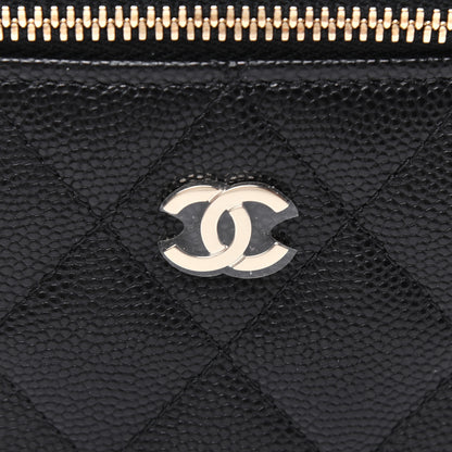 Chanel Caviar Quilted Mini Vanity Case With Chain Black 10 of 13