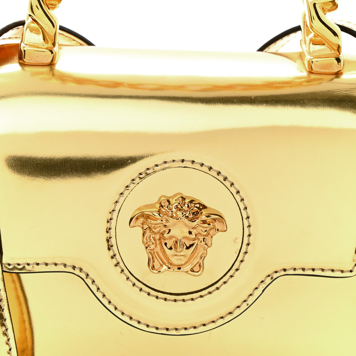 Versace Metallic Calfskin Mini La Medusa Bag Gold 8 of 17