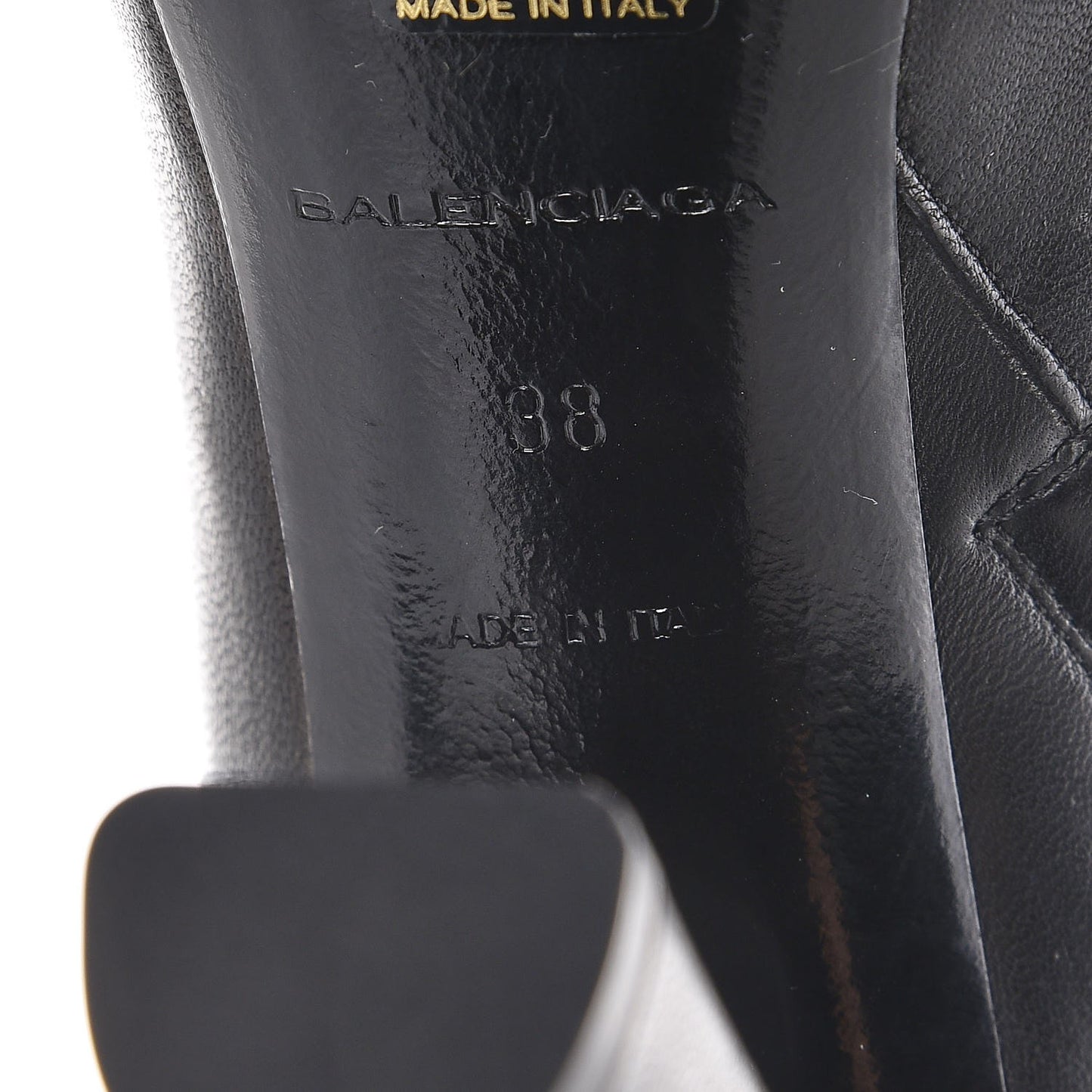 Nappa Vernis Ecorce Platform Ankle Boots 38 Black
