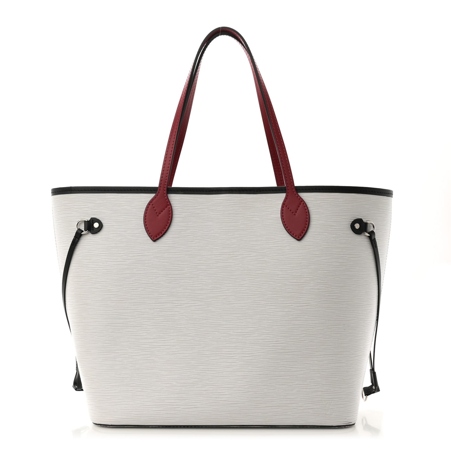 Epi Neverfull MM White Scarlet Black