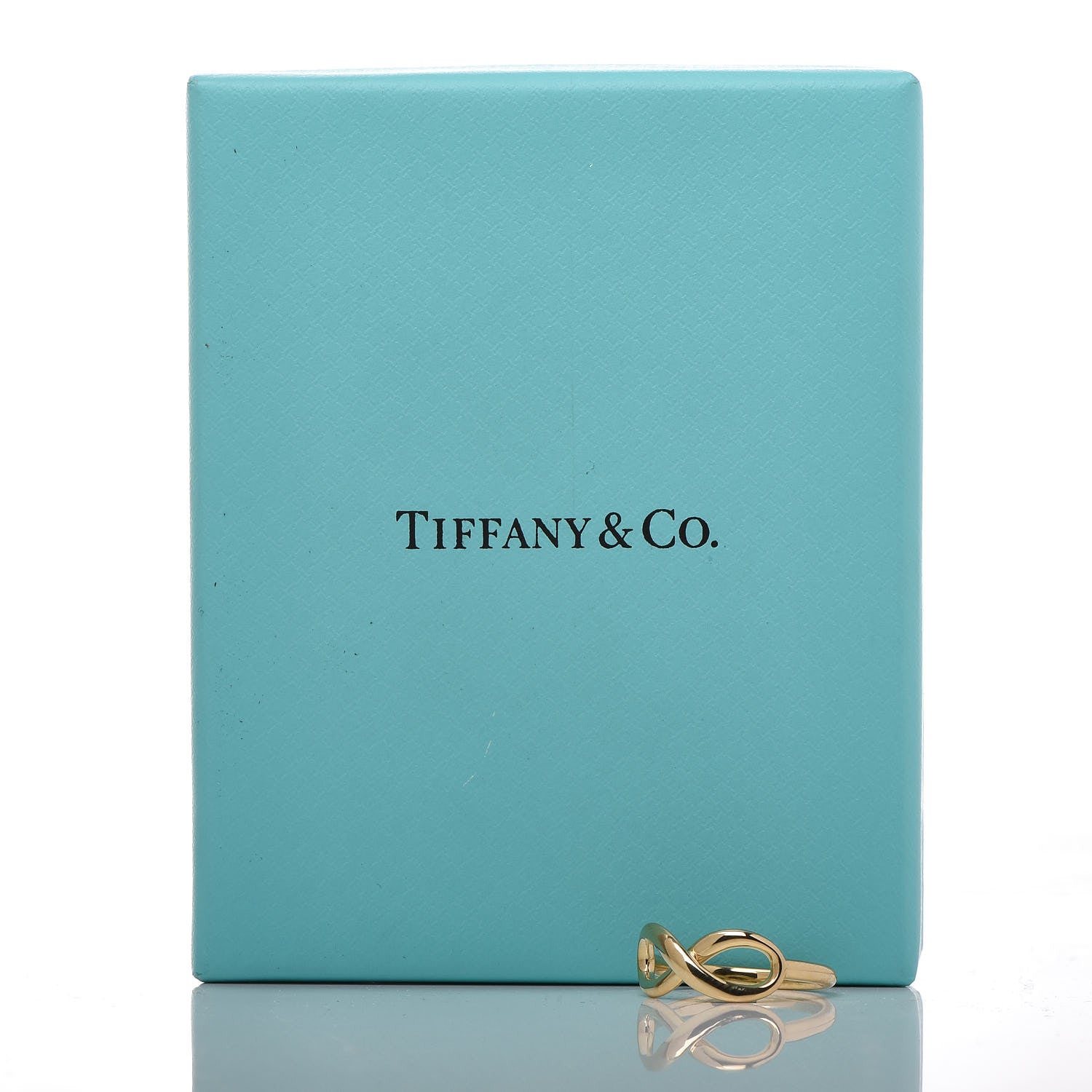 Tiffany 18K Yellow Gold Infinity Ring 54 7 5 of 5